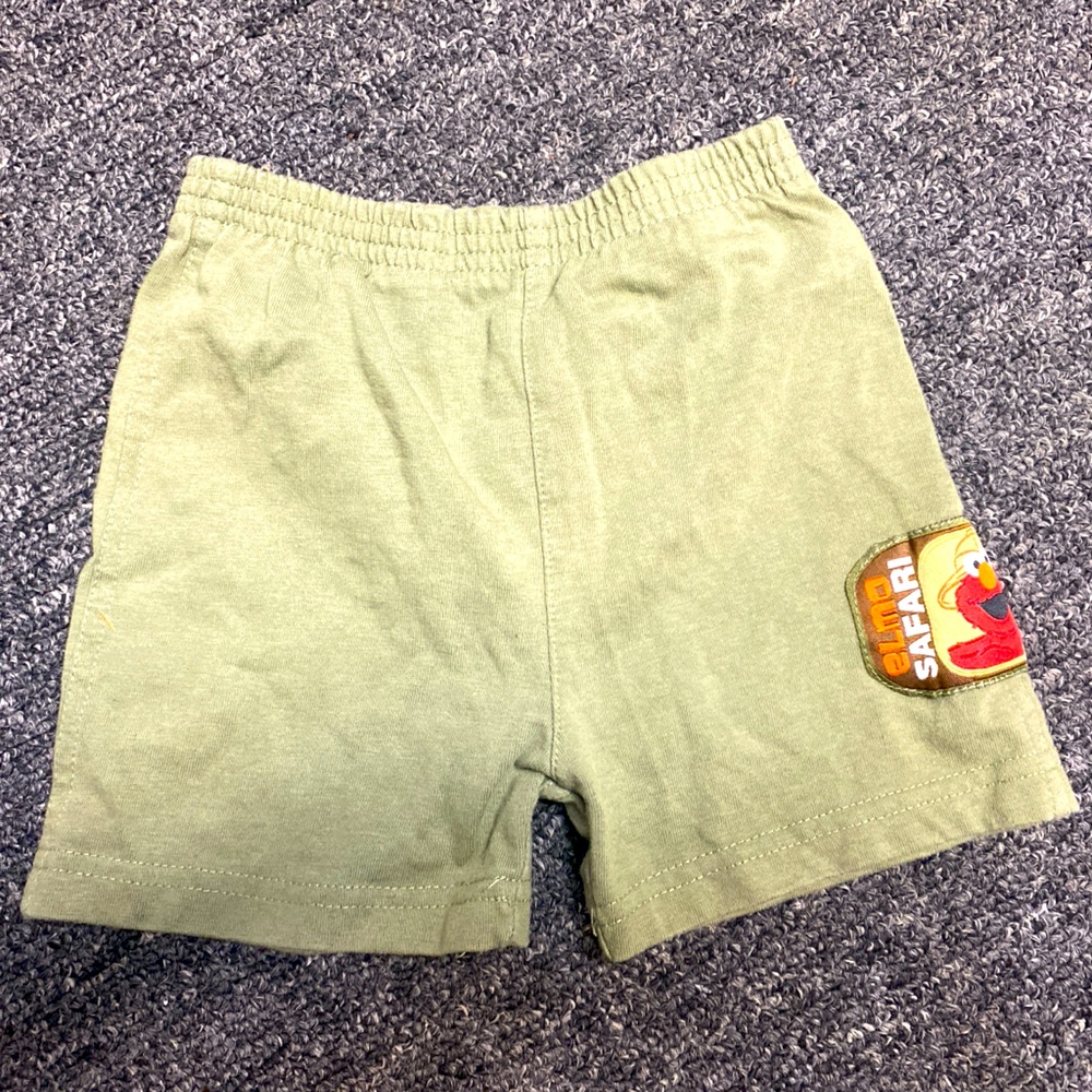 Sesame Street Safari Patch Green Shorts